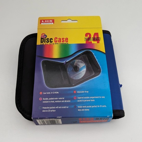 Black & Blue LHS Disc Case, 24 Capacity (for CD’s and DVD’s) - Movies, Games - Picture 2 of 7